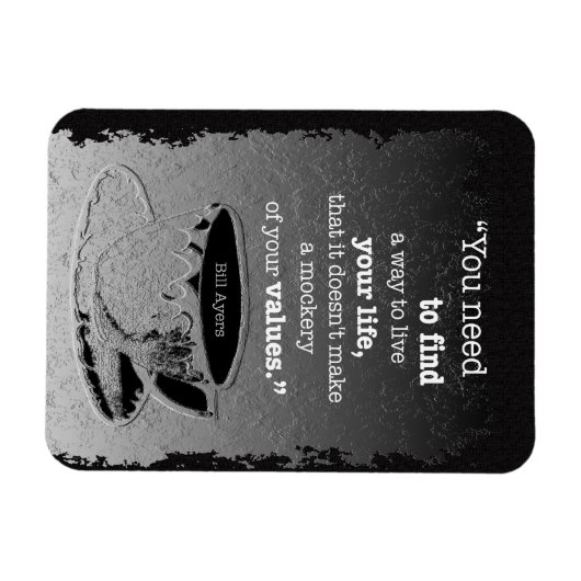 Het leven en de Waarden, geïllustreerd de citaat v Magneet (Horizontaal)