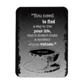 Het leven en de Waarden, geïllustreerd de citaat v Magneet (Verticaal)