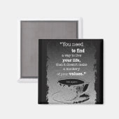 Het leven en de Waarden, geïllustreerd de citaat v Magneet (Voorkant / Achterkant)