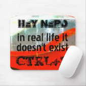 Het leven er is geen undo, nerd versie - Zilver aa Muismat (Met muis)