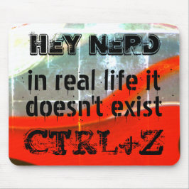 Het leven er is geen undo, nerd versie - Zilver aa Muismat