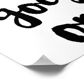 Het leven gaat door | Penseeltypografie-Poster Poster (Hoek)