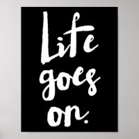 Het leven gaat door | Penseeltypografie-Poster