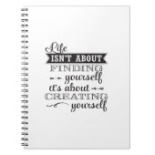 het leven gaat er niet om jezelf te vinden , het g notitieboek (Voorkant)