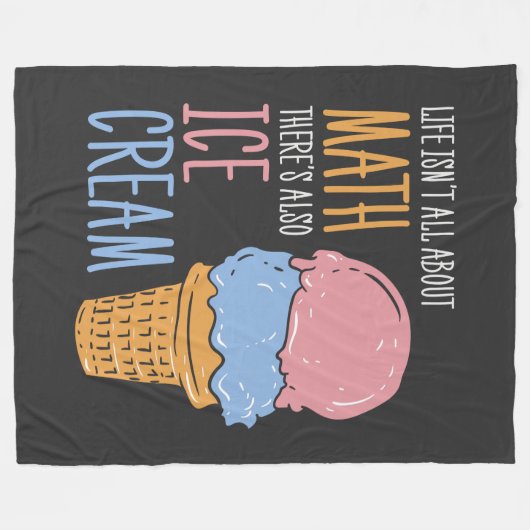 Het leven gaat niet alleen over Wiskunde lerarenza Fleece Deken (Voorkant (Horizontaal))