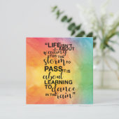 "Het leven gaat niet over" citaat Kaart (Staand voorkant)