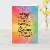 "Het leven gaat niet over" citaat Kaart (Gele Bloem)