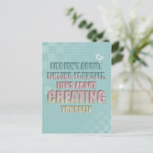 Het leven gaat niet over jezelf vinden Citaat Briefkaart (Staand voorkant)