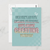 Het leven gaat niet over jezelf vinden Citaat Briefkaart (Voorkant / Achterkant)