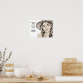 "Het leven gaat niet over jezelf vinden. Het leven Poster (Keuken)