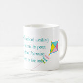 Het leven gaat niet over wachten, leren dansen koffiemok (Voorkant rechts)