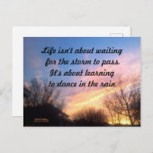 HET LEVEN GAAT NIET OVER WACHTEN OP BRIEFKAART (Voorkant / Achterkant)