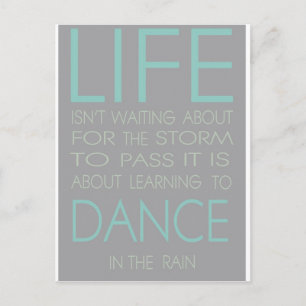 Het leven gaat niet over wachten op het Storm om h Briefkaart