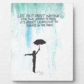 Het leven gaat niet over wachten op het Storm om o Fotoplaat (Voorkant)