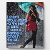 het leven gaat niet over wachten op het storm om o fotoplaat (Voorkant)