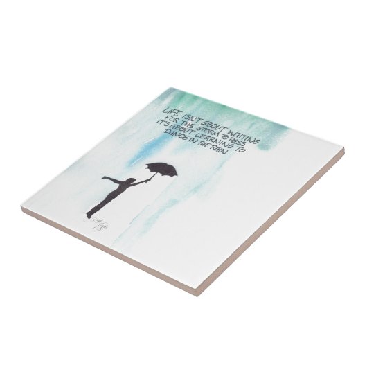 Het leven gaat niet over wachten op het Storm om o Tegeltje (Zijkant)