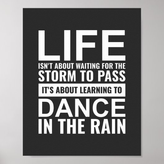 Het leven gaat niet over wachten op Inspirerend Poster (Voorkant)