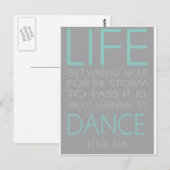 Het leven gaat niet over wachten tot het Storm voo Briefkaart (Voorkant / Achterkant)