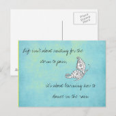 Het leven gaat niet over Waiting Quote Briefkaart (Voorkant / Achterkant)