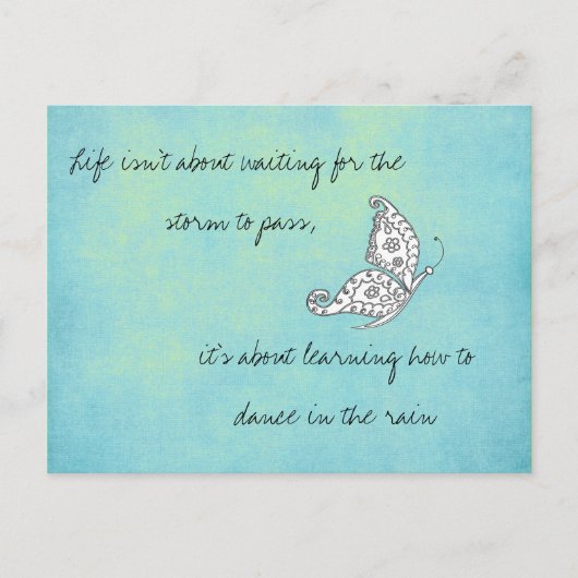 Het leven gaat niet over Waiting Quote Briefkaart (Voorkant)