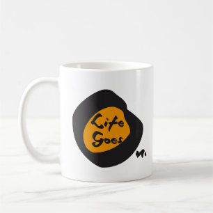 Het leven gaat op Nice tekst Inspirerend Koffiemok