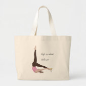 Het leven gaat over Balans Pilates Bag Grote Tote Bag (Voorkant)