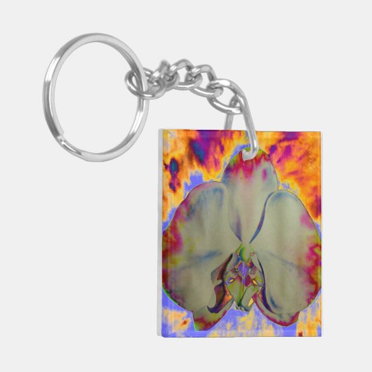 Het leven gaat over de reis - Fire Orchid Sleutelhanger (Voorkant Links)
