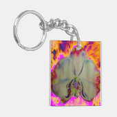 Het leven gaat over de reis - Fire Orchid Sleutelhanger (Voorkant Links)