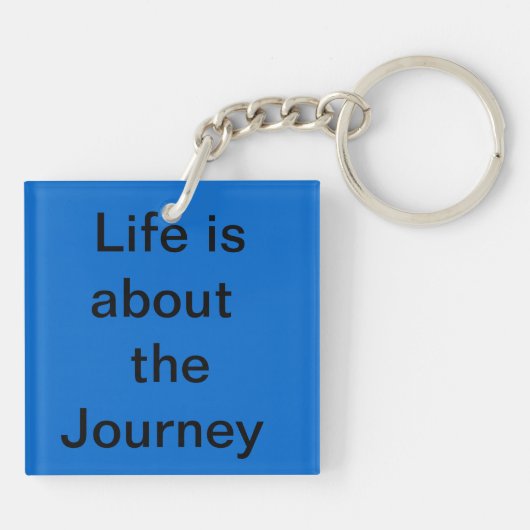 Het leven gaat over de reis - monogram sleutelhanger (Achterkant)