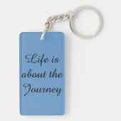 Het leven gaat over de reis - Morning Mist Sleutelhanger (achterkant)
