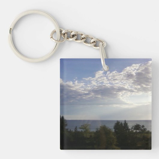 Het leven gaat over de reis sleutelhanger (Voorkant)