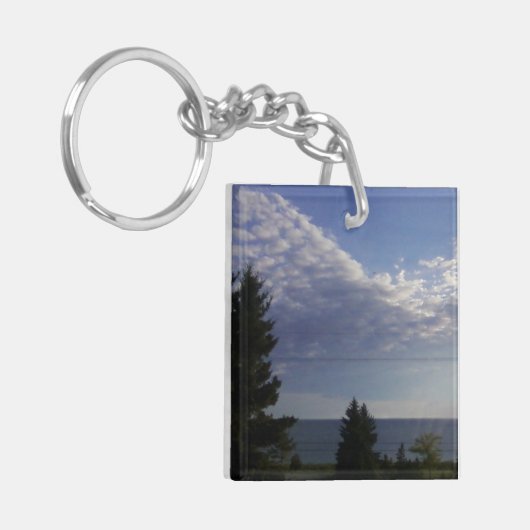 Het leven gaat over de reis sleutelhanger (Voorkant Links)