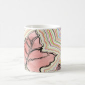 Het leven gaat over design op een Mok/beker Koffiemok (Center)