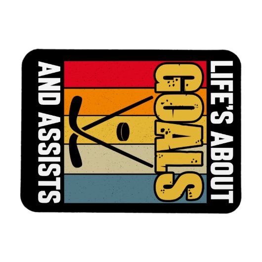 Het leven gaat over doelen en helpt Hockey Magneet (Horizontaal)