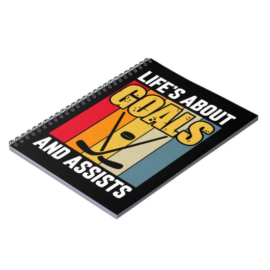 Het leven gaat over doelen en helpt Hockey Notitieboek (Linkerzijde)