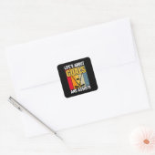 Het leven gaat over doelen en helpt Hockey Vierkante Sticker (Envelop)