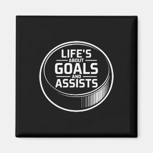 Het Leven Gaat Over Doelen En Ists IJshockeypucksp Magneet