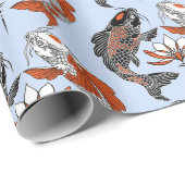 Het leven gaat over evenwicht. Twee koi- en waterl Cadeaupapier (Rol Hoek)