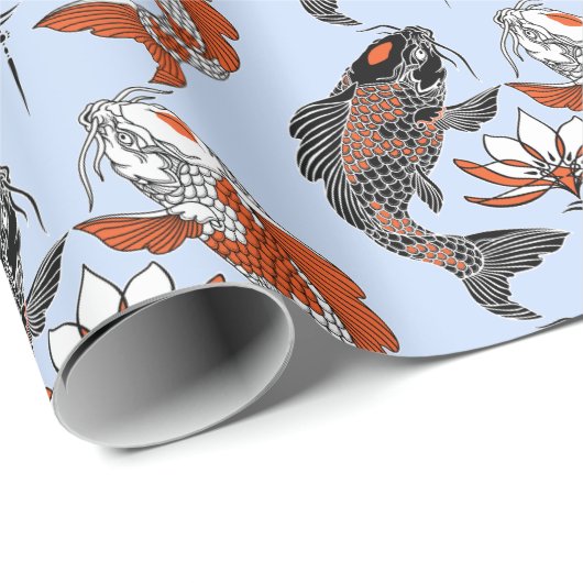 Het leven gaat over evenwicht. Twee koi- en waterl Cadeaupapier (Rol Hoek)