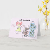 Het leven gaat over het accepteren van de bagage v kaart (Gele Bloem)