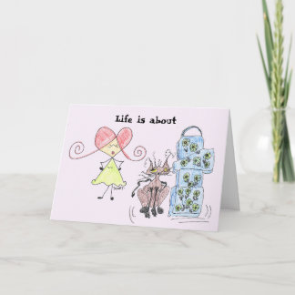 Het leven gaat over het accepteren van de bagage v kaart