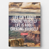 Het leven gaat over jezelf creëren fotoplaat (voorkant)