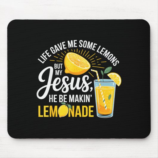 Het Leven Gaf Me Citroen Jesus Citroenlimonade Fun Muismat (Voorkant)