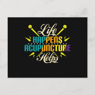 Het leven gebeurt Acupunctueel Helpt, Acupunctie Briefkaart