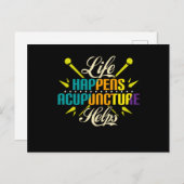 Het leven gebeurt Acupunctueel Helpt, Acupunctie Briefkaart (Voorkant / Achterkant)