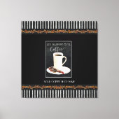 Het leven gebeurt boven coffeeshop Cafe Latte Canvas Afdruk (Voorkant)