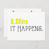 Het leven gebeurt, dagelijkse affirmatie Flash Kaa Feestdagenkaart (Voorkant / Achterkant)