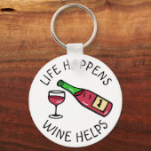 Het leven gebeurt, de hulp van de Wijn, het Vreemd Sleutelhanger (Voorkant)