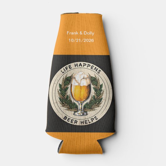 Het leven gebeurt flessenkoeler flesjeskoeler (Voorkant)