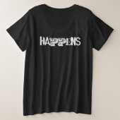 Het leven gebeurt grote maat t-shirt (Design achterkant)